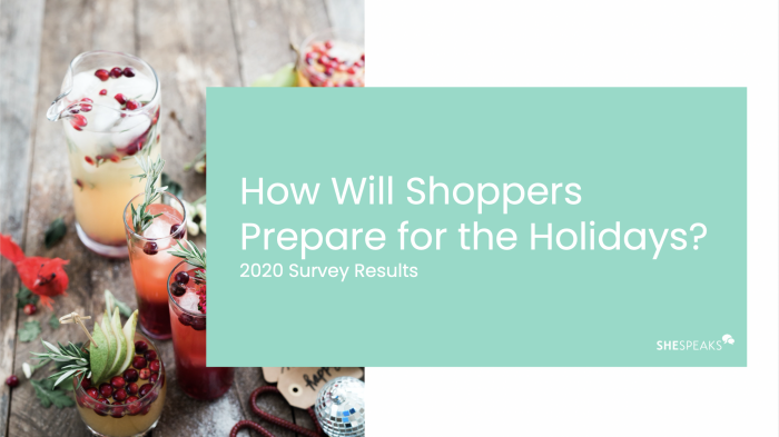 SheSpeaks Holiday 2020 Survey